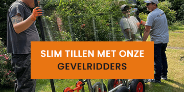 Lichtgewicht Minikraan van Gevelridder, slim en snel glas plaatsen. Tilhulpmiddel glas.